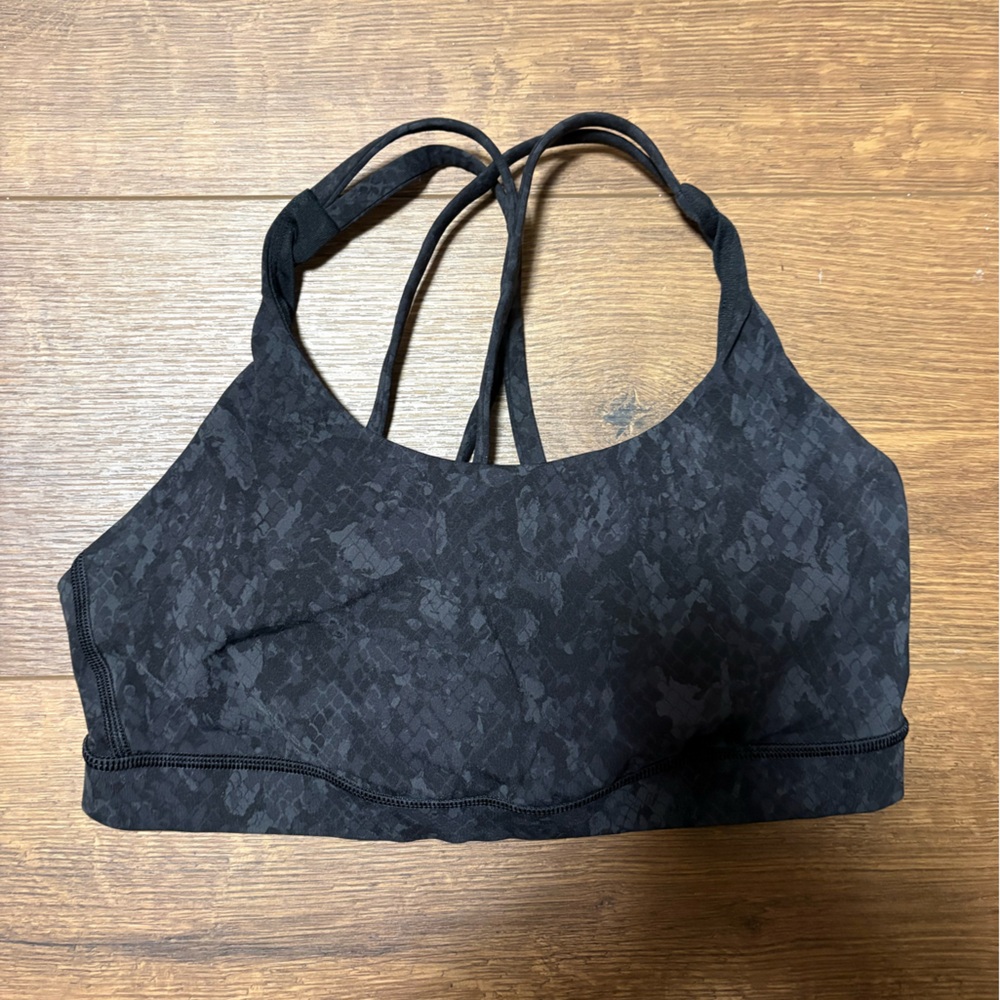 lululemon Black-Grey Sports Bra, Size 8